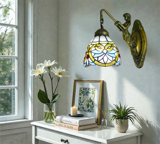 CDH Tiffany Wall Lights with 15cm Shade (12045Q)