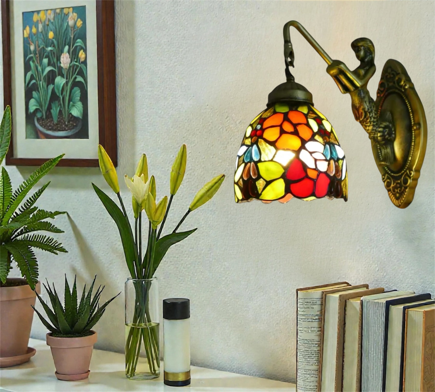 CDH Tiffany Wall Lights with 15cm Shade (15016Q)