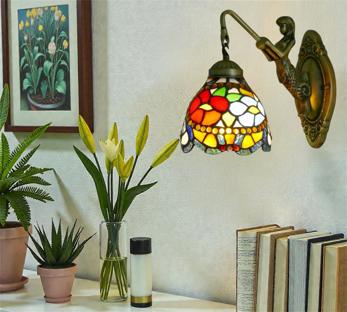 CDH Tiffany Wall Lights with 15cm Shade (15030Q)