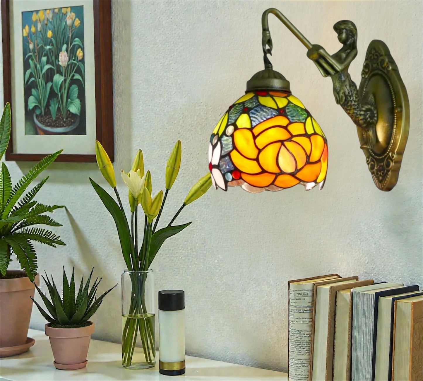 CDH Tiffany Wall Lights with 15cm Shade (15013Q)