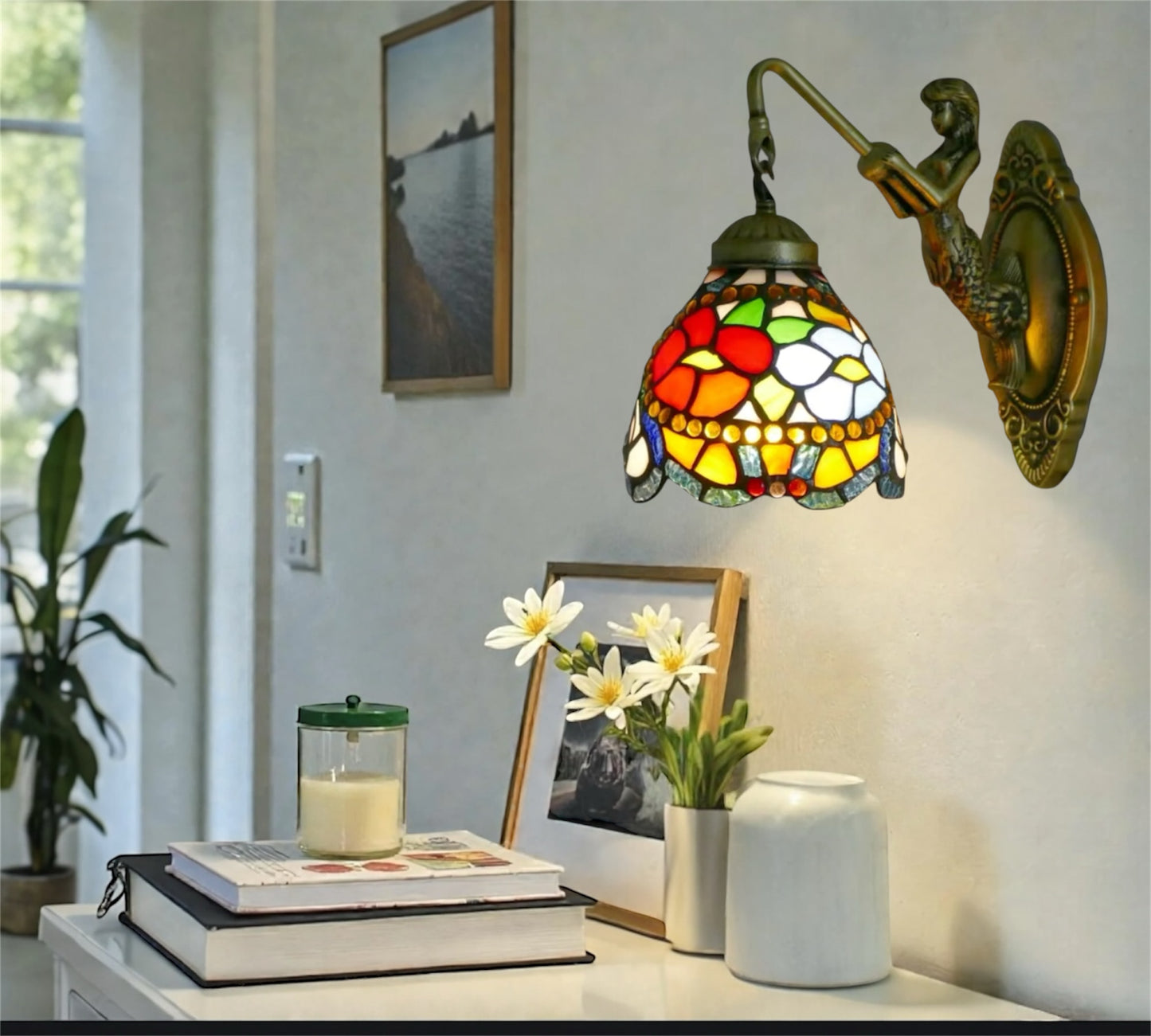 CDH Tiffany Wall Lights with 15cm Shade (15030Q)