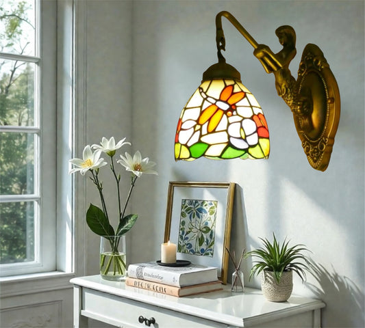 CDH Tiffany Wall Lights with 15cm Shade (12035Q1)