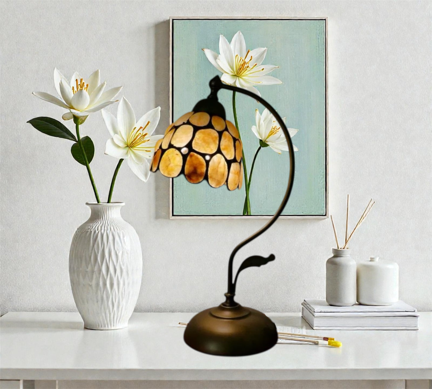 CDH Tiffany Table Lamp with 15cm Shade (26002Y)