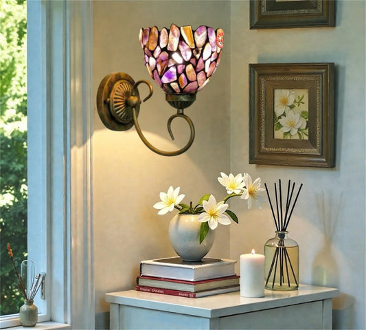 CDH Tiffany Wall Lights with 16cm Shade (26002PW)