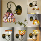 CDH Tiffany Wall Lights with 16cm Shade (26002PW)