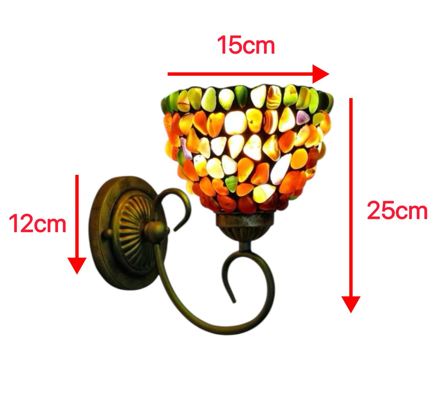 CDH Tiffany Wall Lights with 16cm Shade (26002RW)