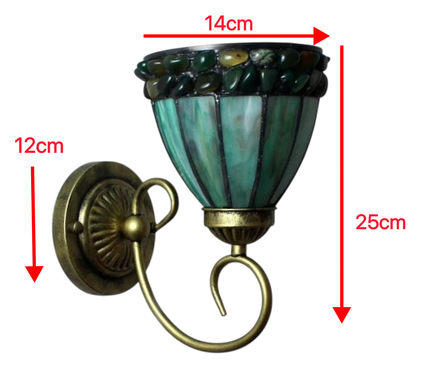 CDH Tiffany Wall Lights with 14cm Shade (26004GW)
