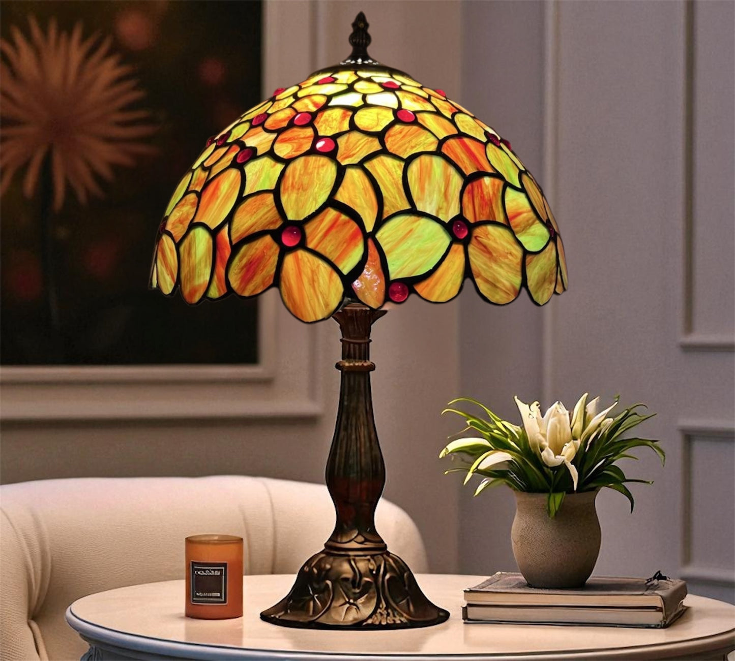 CDH 12" Tiffany Table Lamp (12007）
