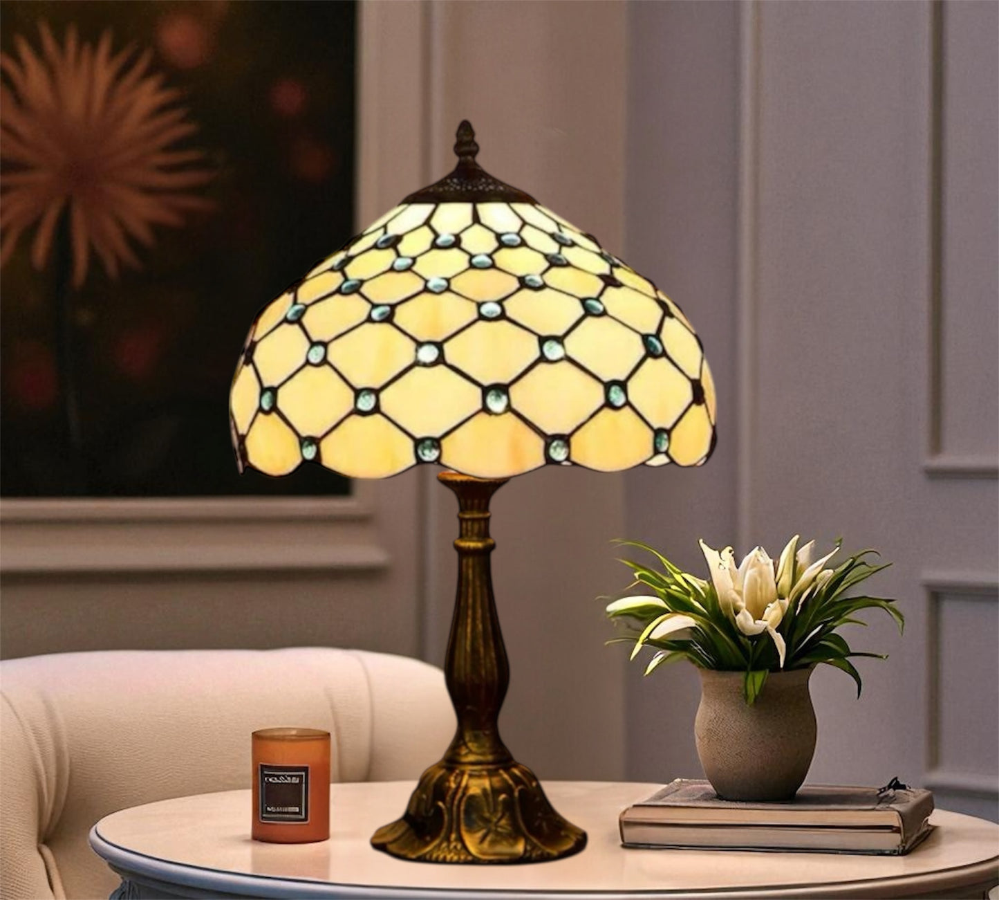 CDH 12" Tiffany Table Lamp (12021）