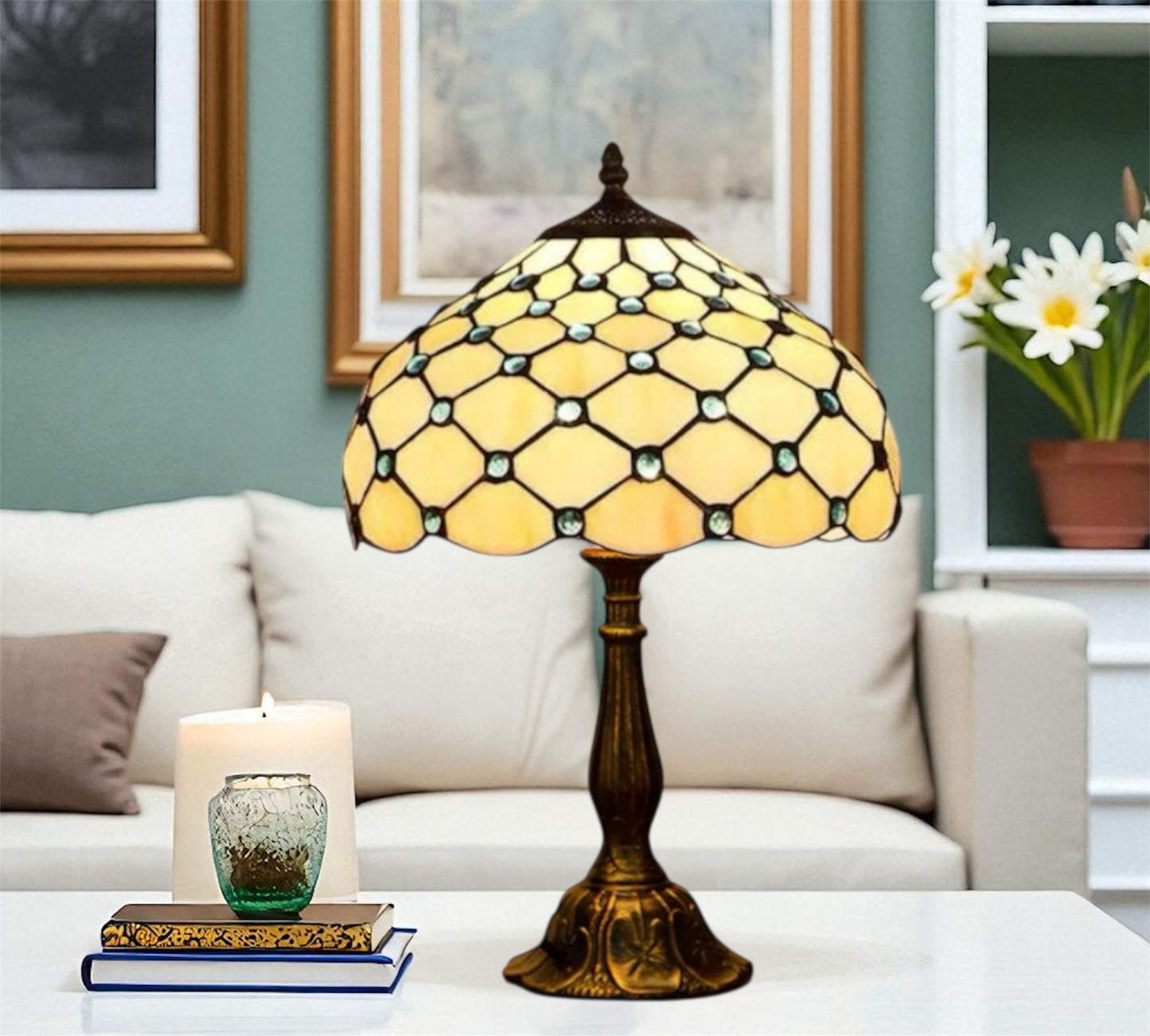 CDH 12" Tiffany Table Lamp (12021）