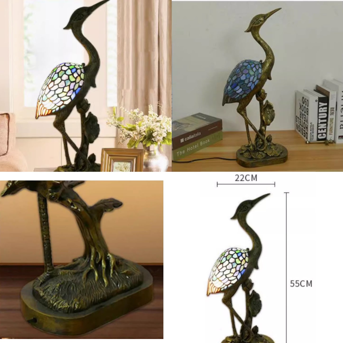 CDH Tiffany Lucky Crane 22x55cm (15072)