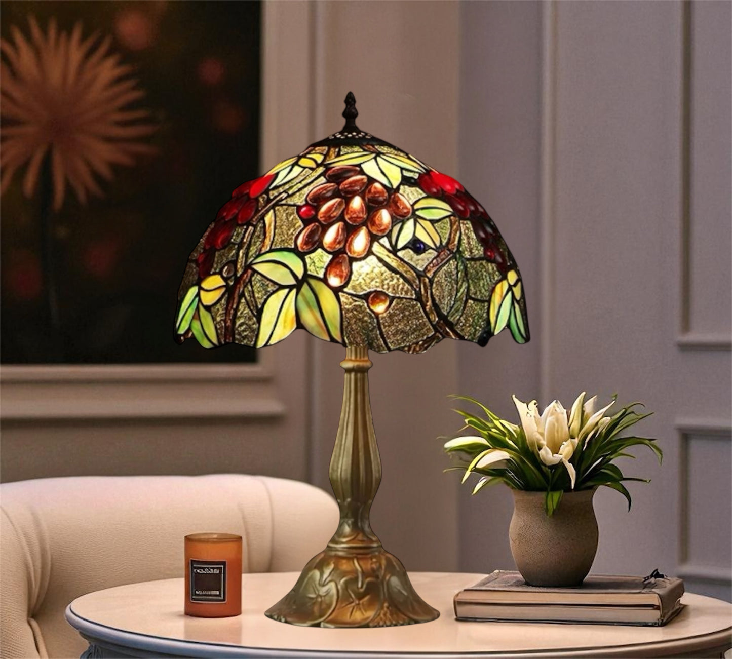 CDH 12" Tiffany Table Lamp (12059AS)