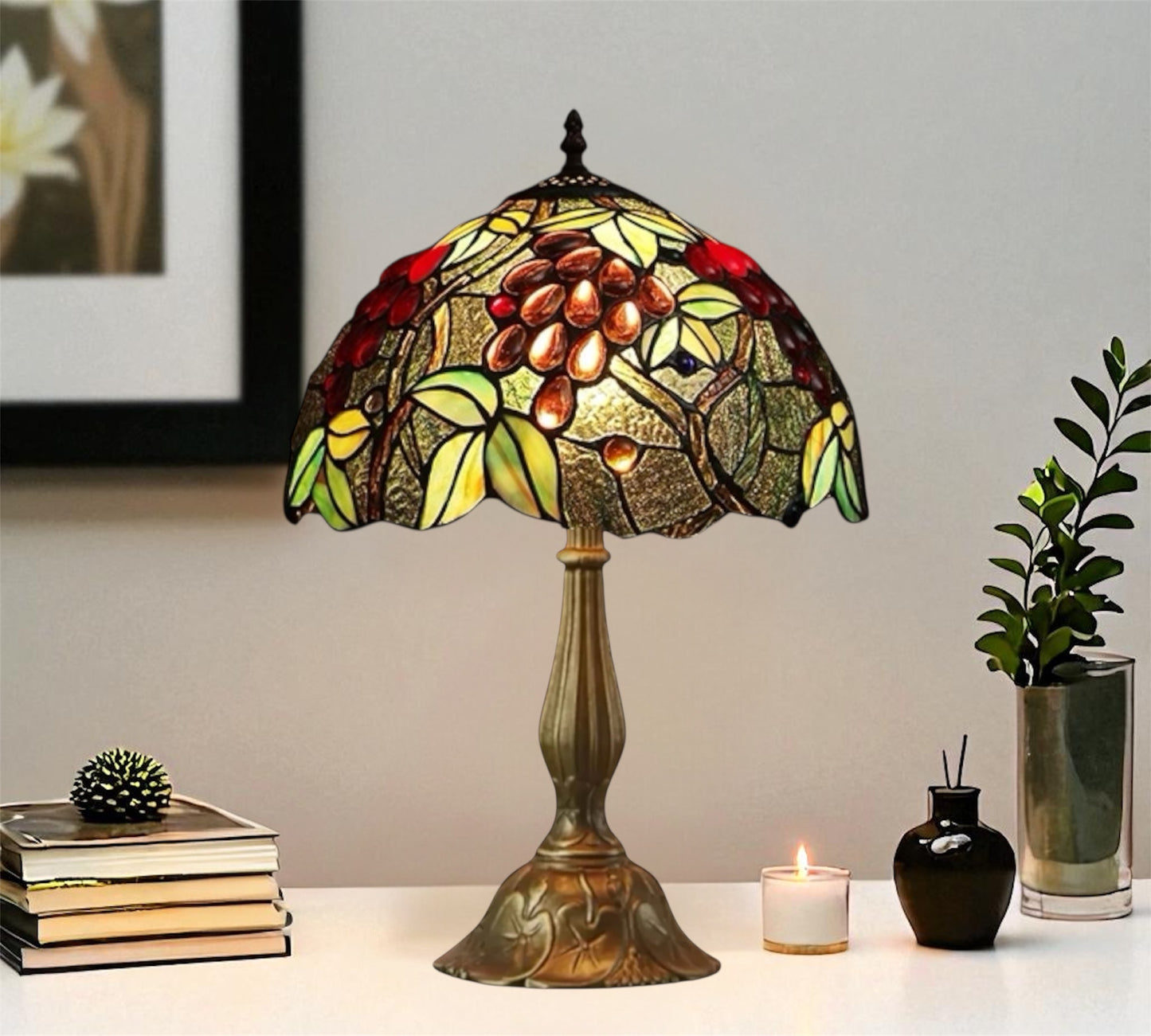 CDH 12" Tiffany Table Lamp (12059AS)