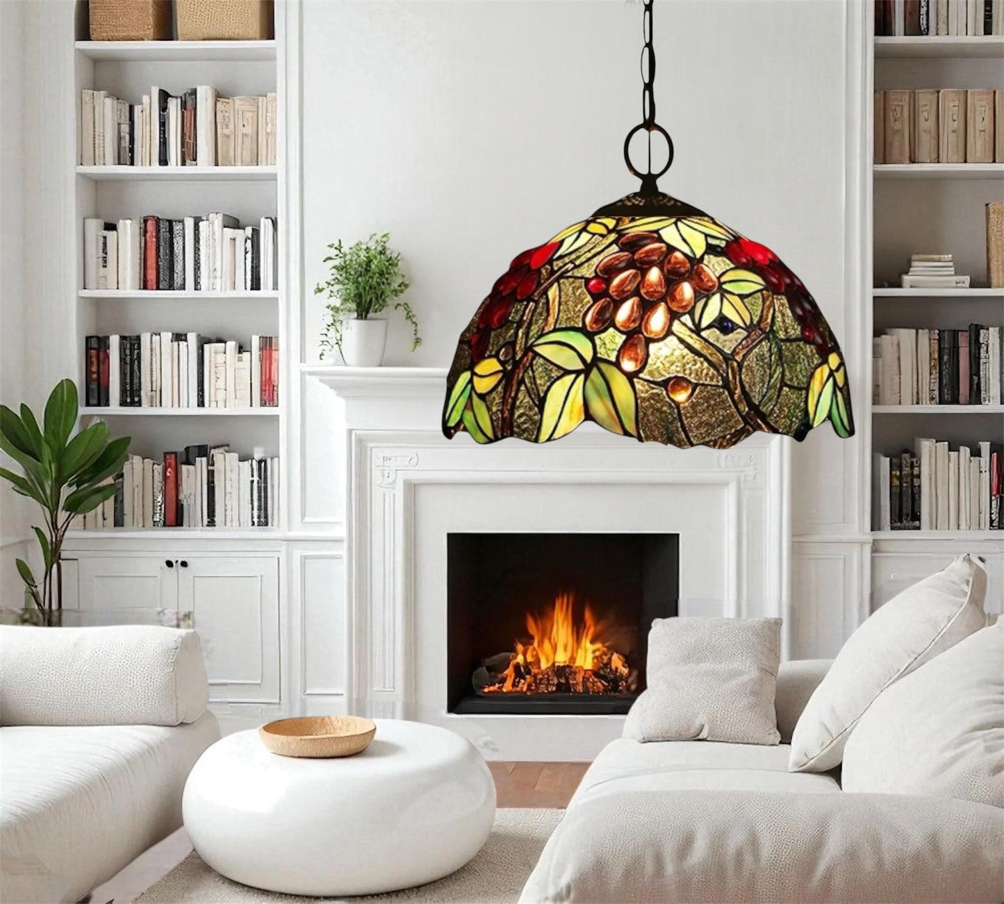 CDH 12" Tiffany Pendant Lamp 30cm shade (16059PC)