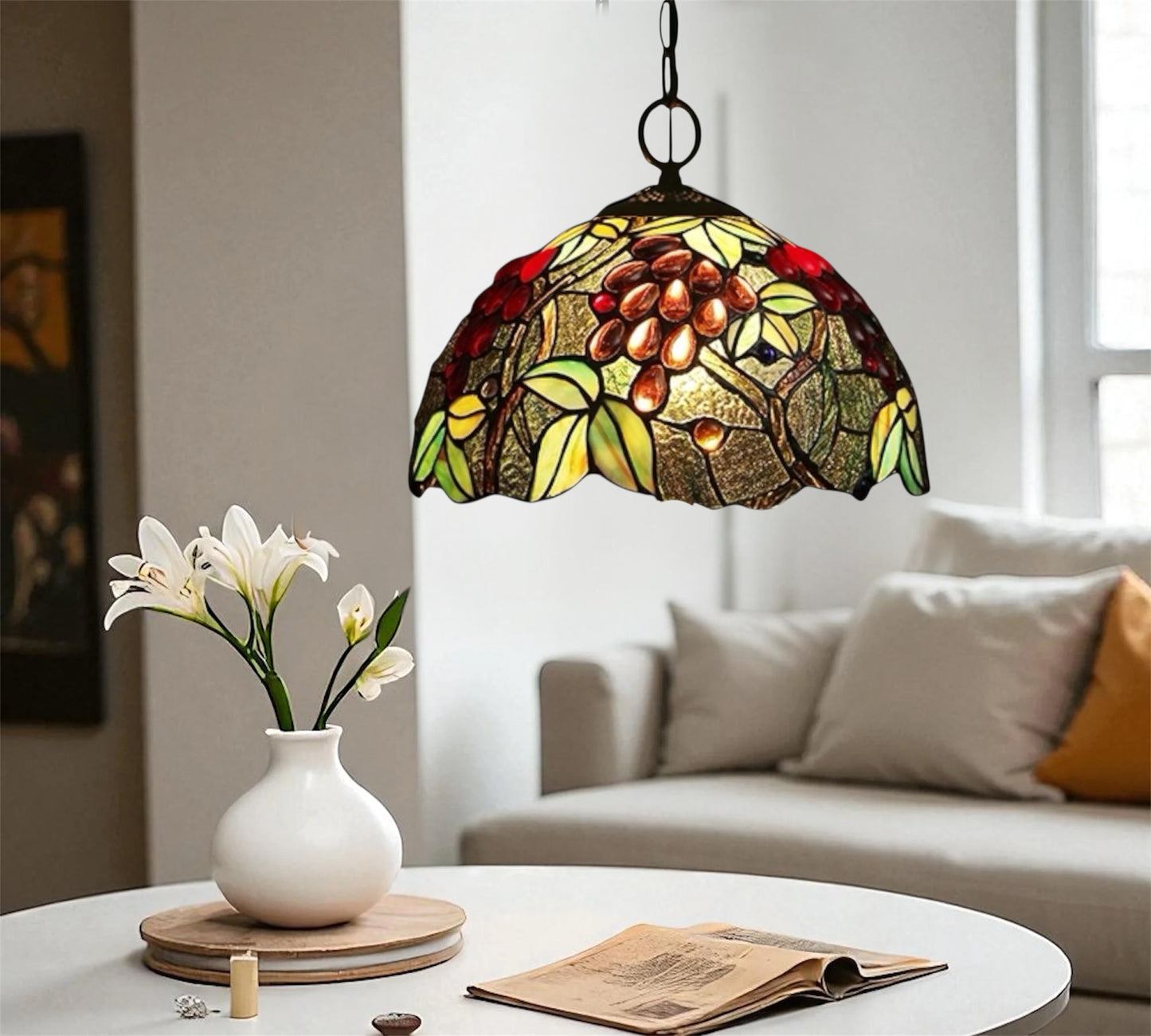 CDH 12" Tiffany Pendant Lamp 30cm shade (16059PC)