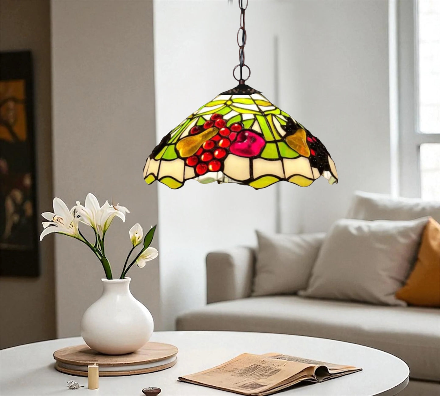CDH 12" Tiffany Pendant Lamp 30cm shade (12729C)