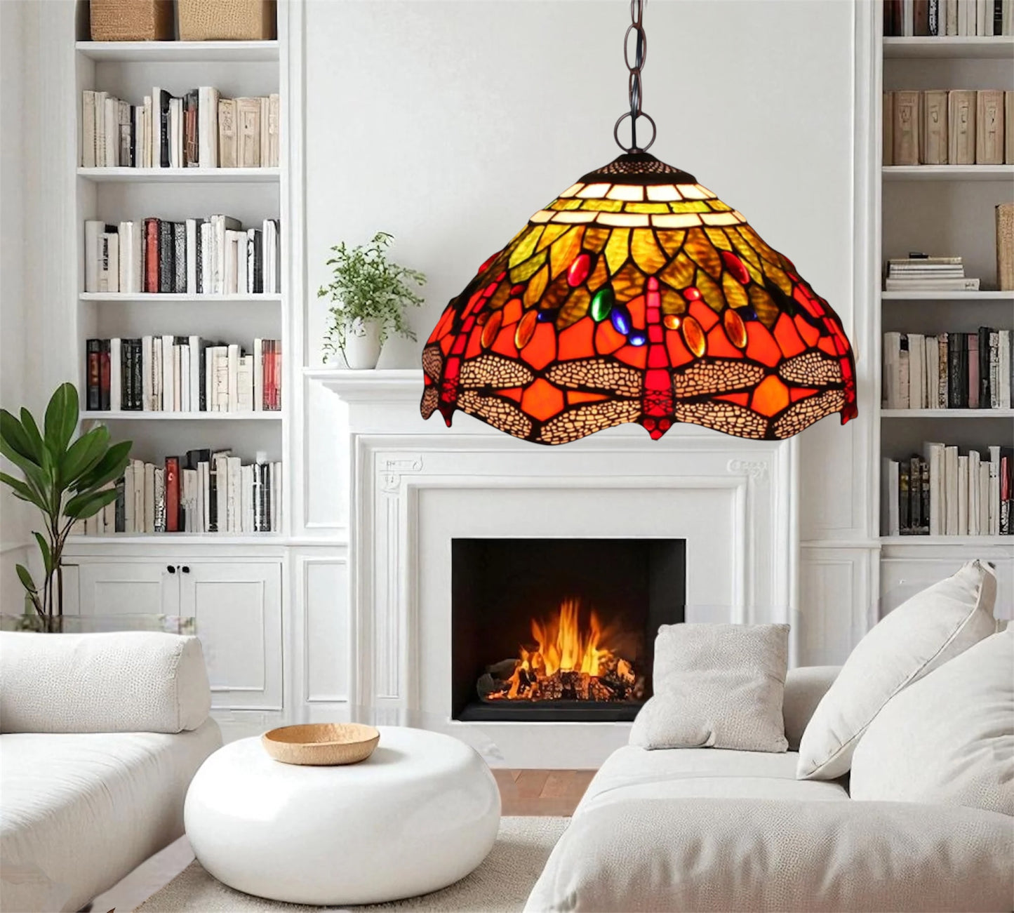 CDH 12" Tiffany Pendant Lamp 30cm shade (12076TC)