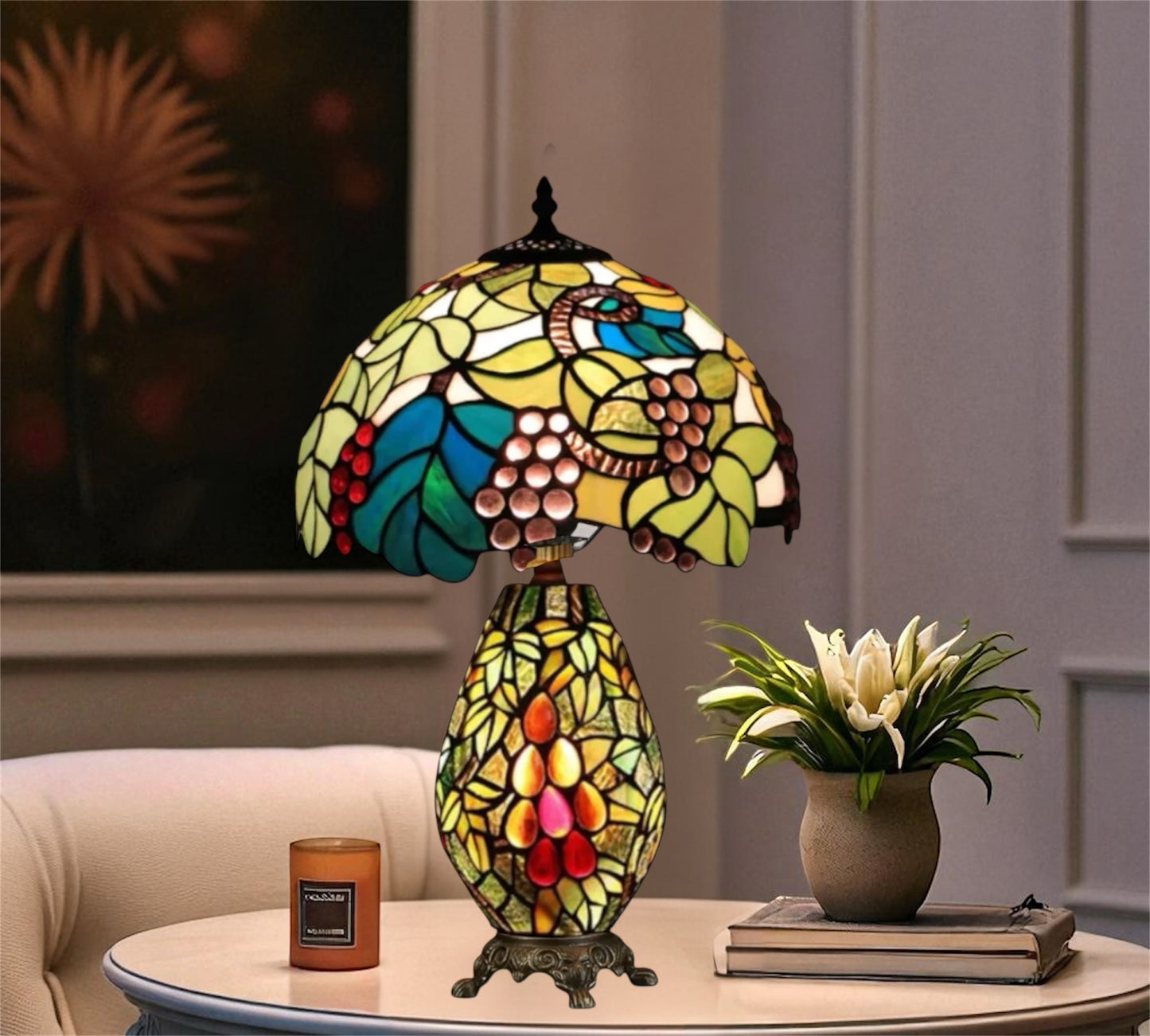 CDH 12" Tiffany Table Lamp (12090A)