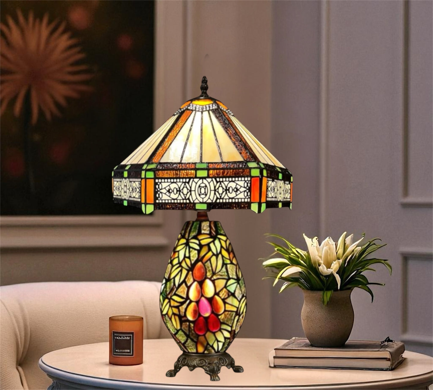 CDH 12" Tiffany Table Lamp (12004A)