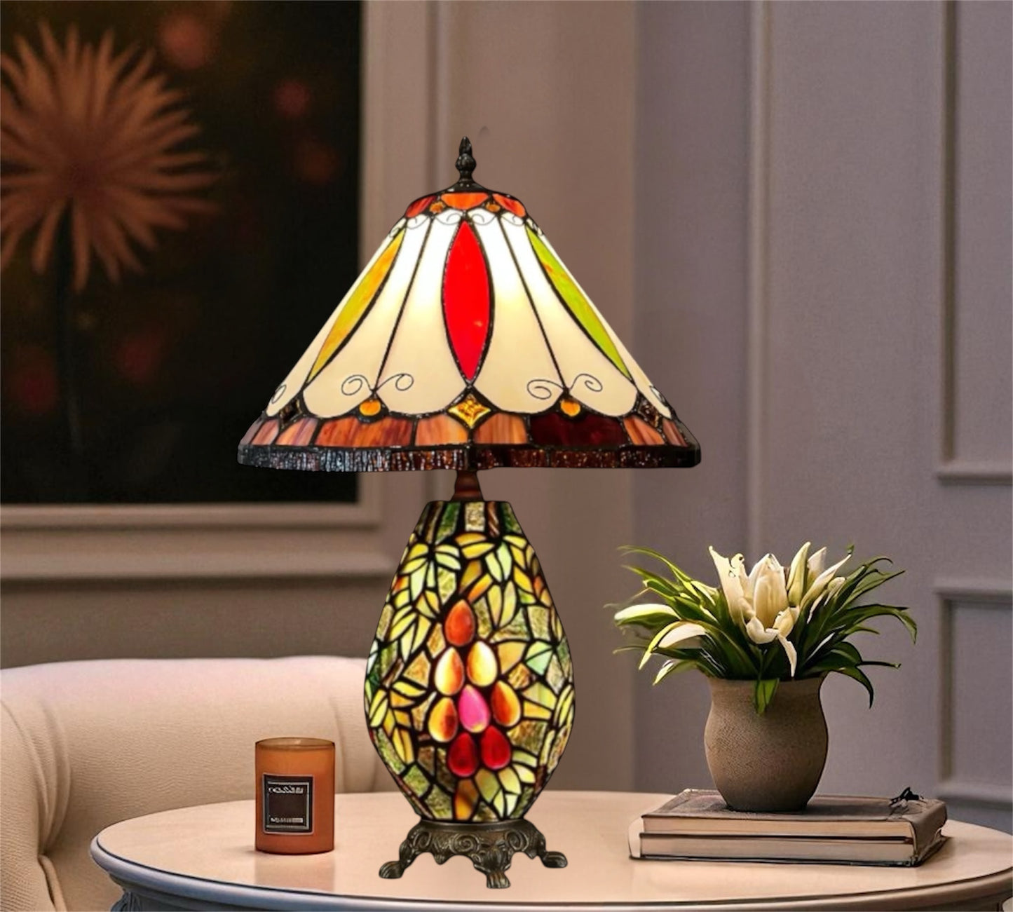 CDH 12" Tiffany Table Lamp (12002A)