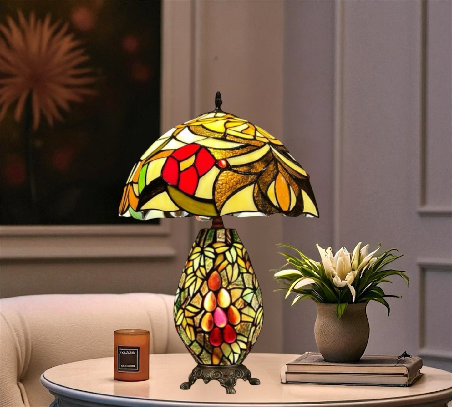 CDH 12" Tiffany Table Lamp (12727A)