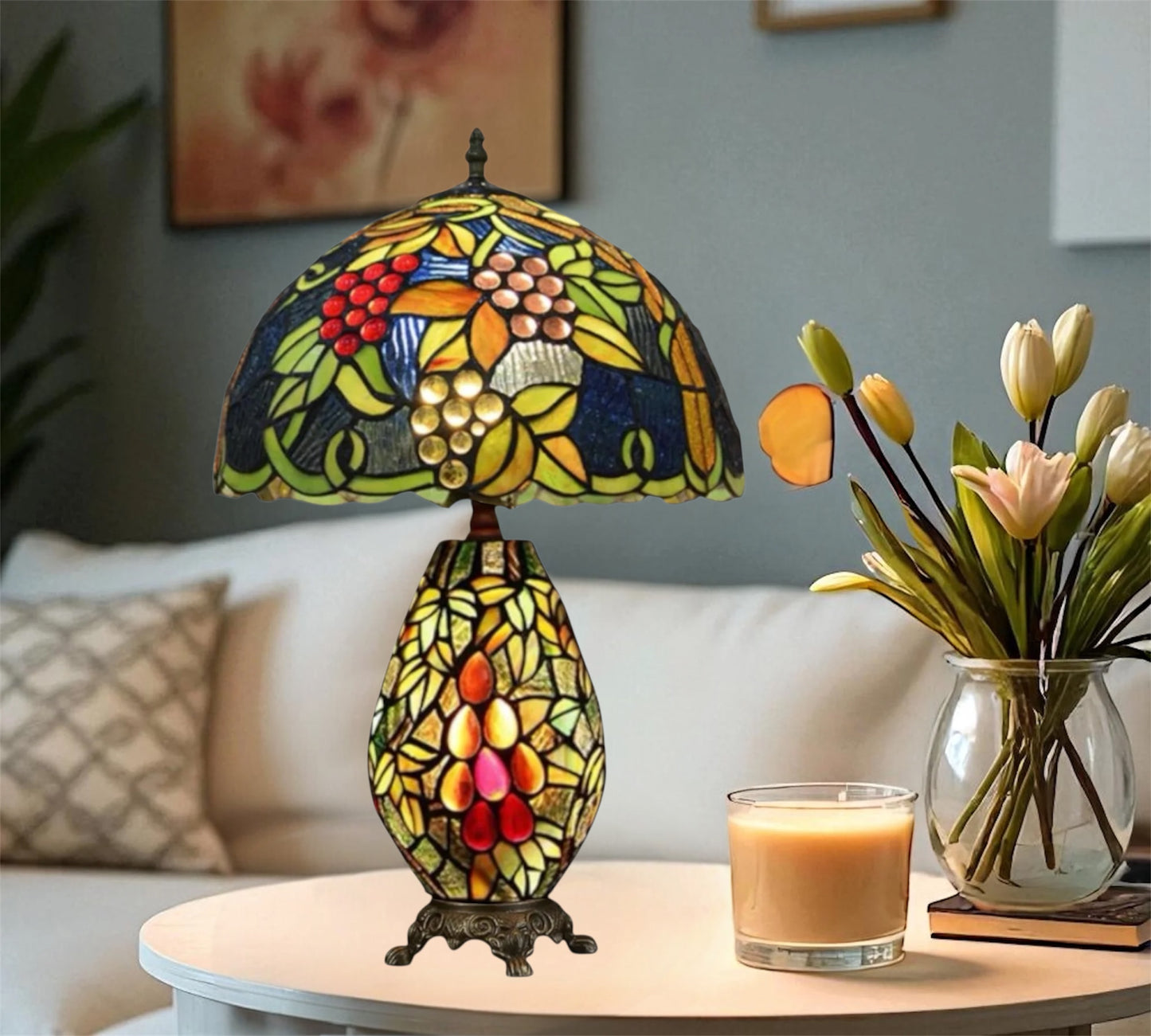 CDH 12" Tiffany Table Lamp (12099A)