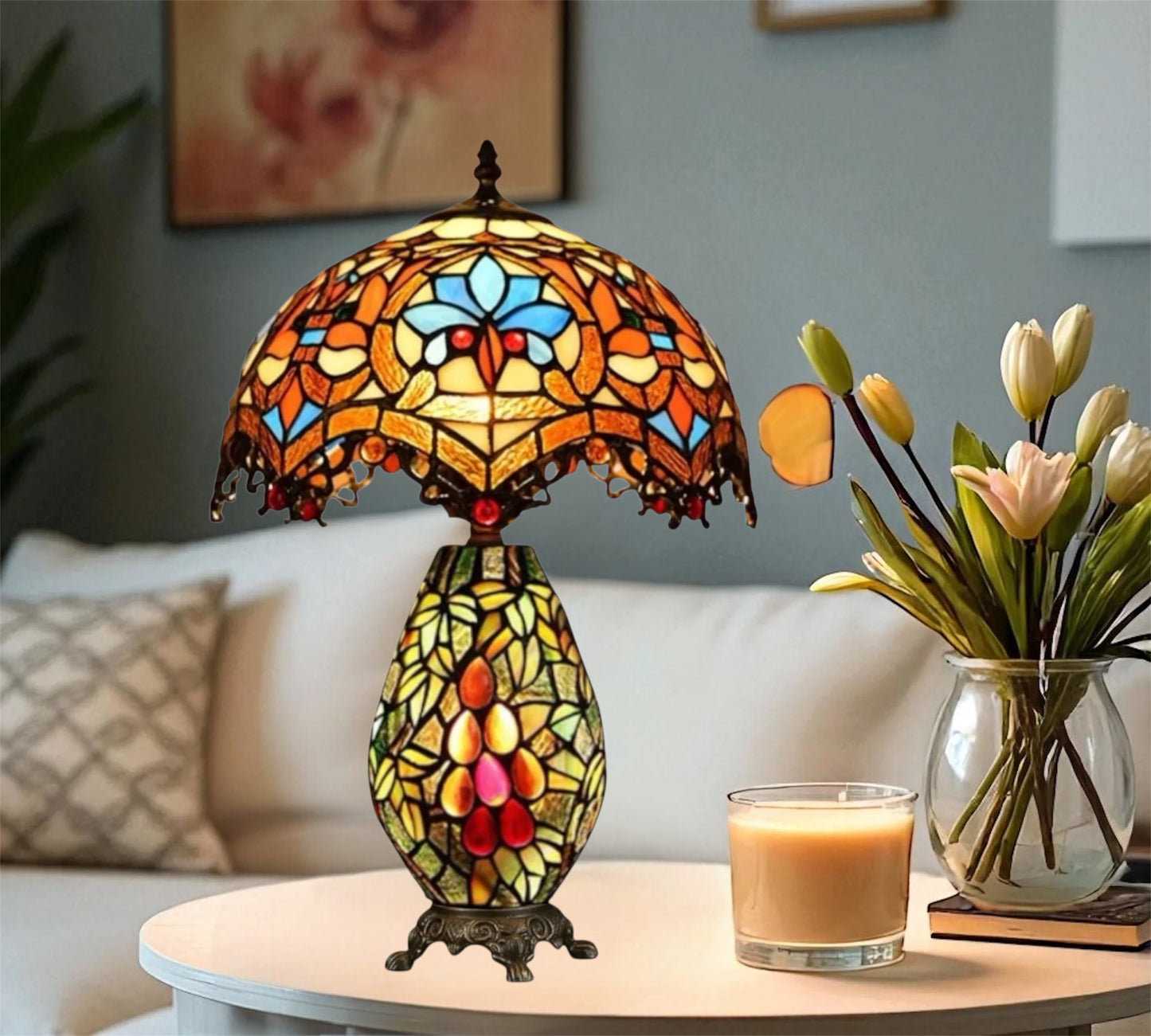 CDH 12" Tiffany Table Lamp (12011A)