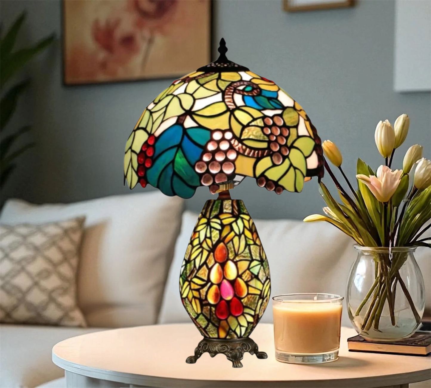 CDH 12" Tiffany Table Lamp (12090A)