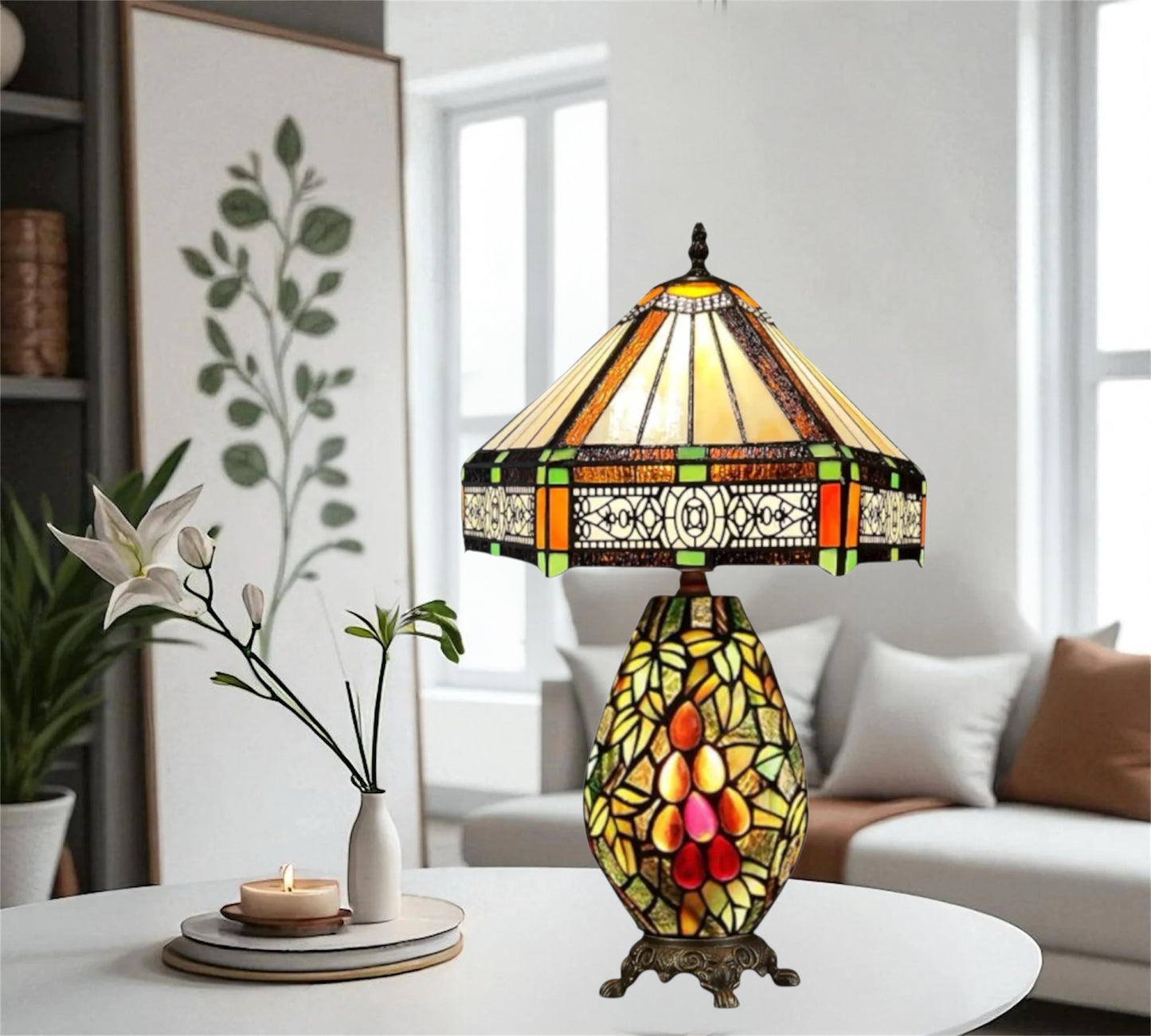 CDH 12" Tiffany Table Lamp (12004A)