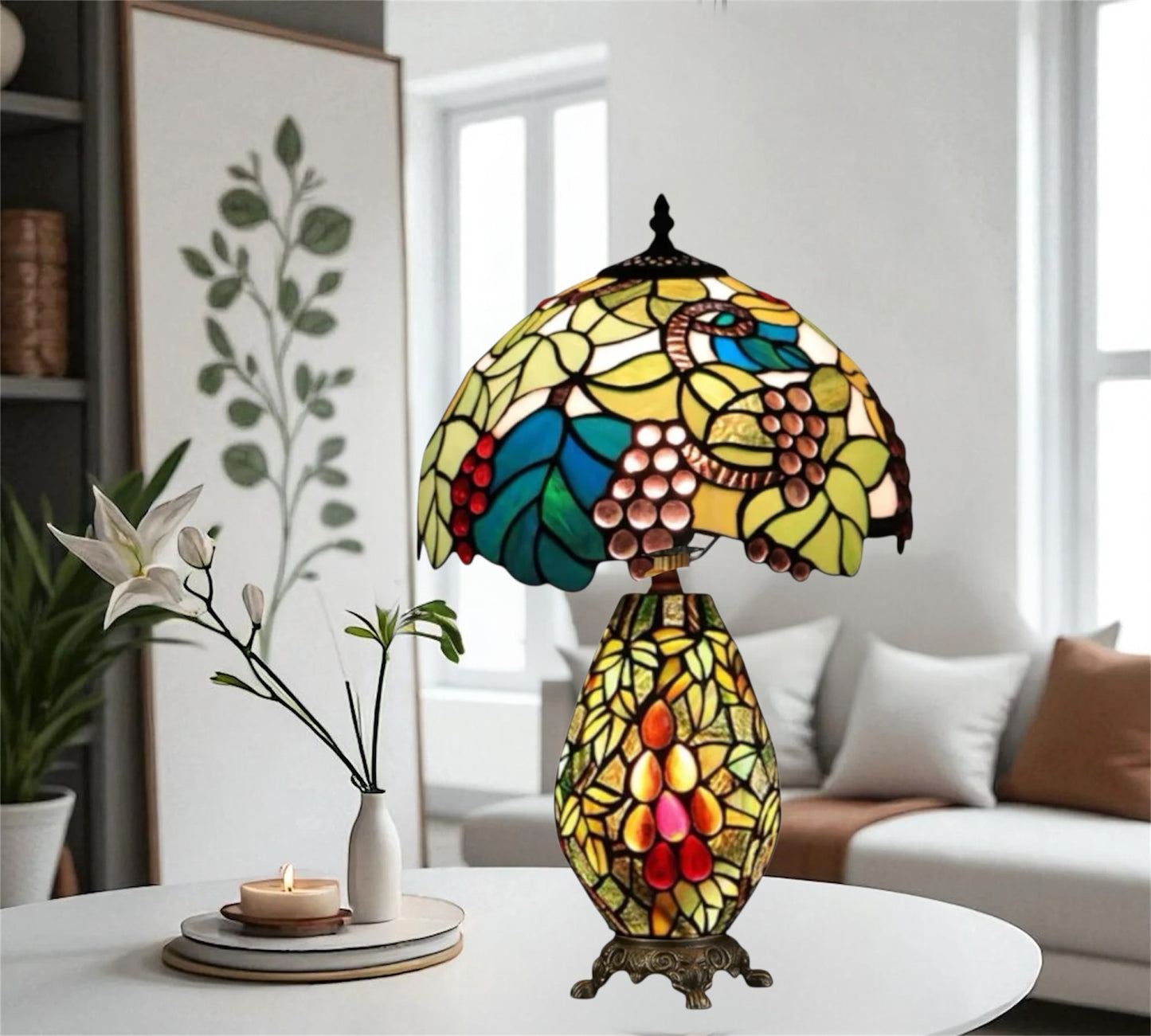 CDH 12" Tiffany Table Lamp (12090A)