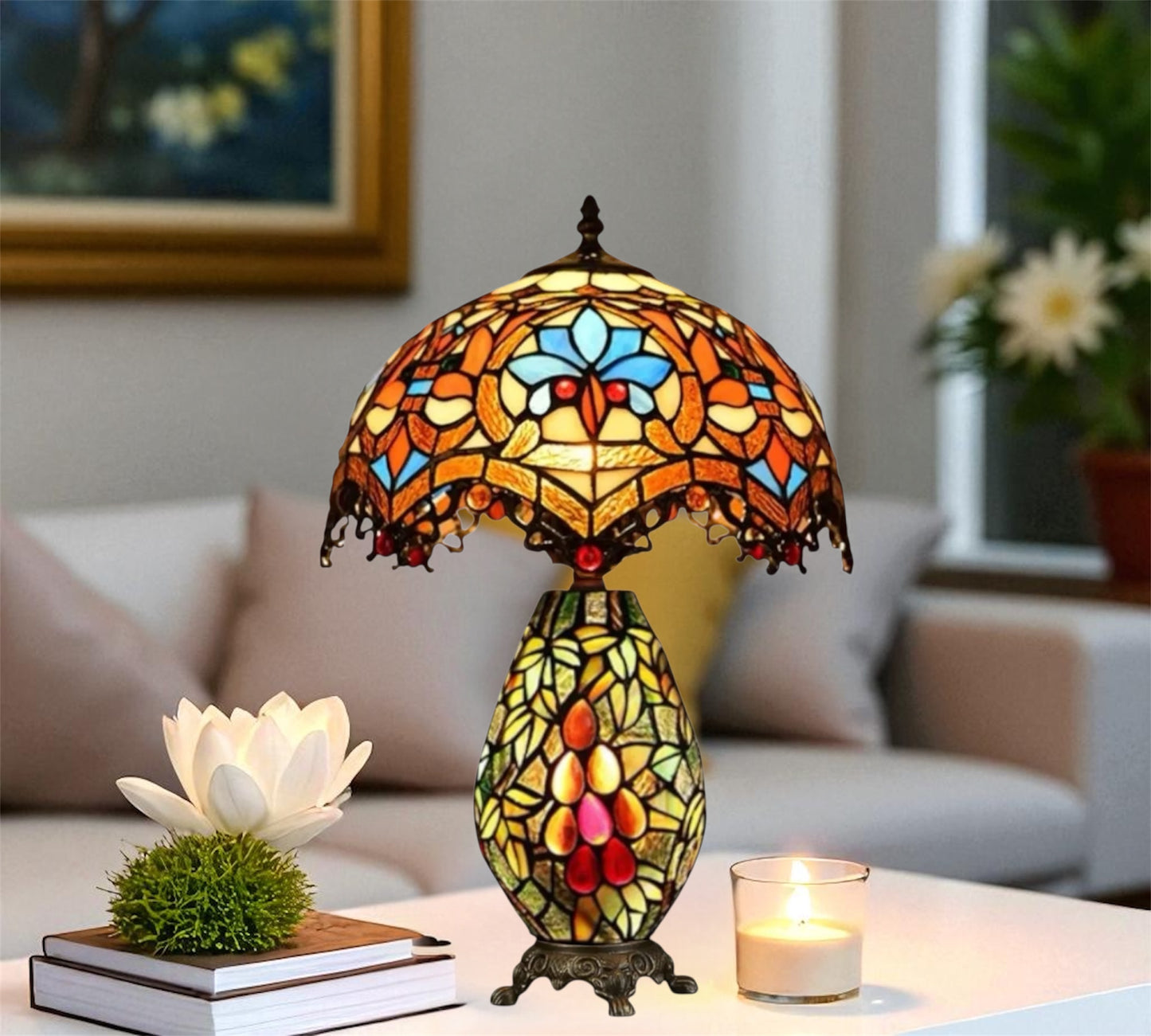 CDH 12" Tiffany Table Lamp (12011A)