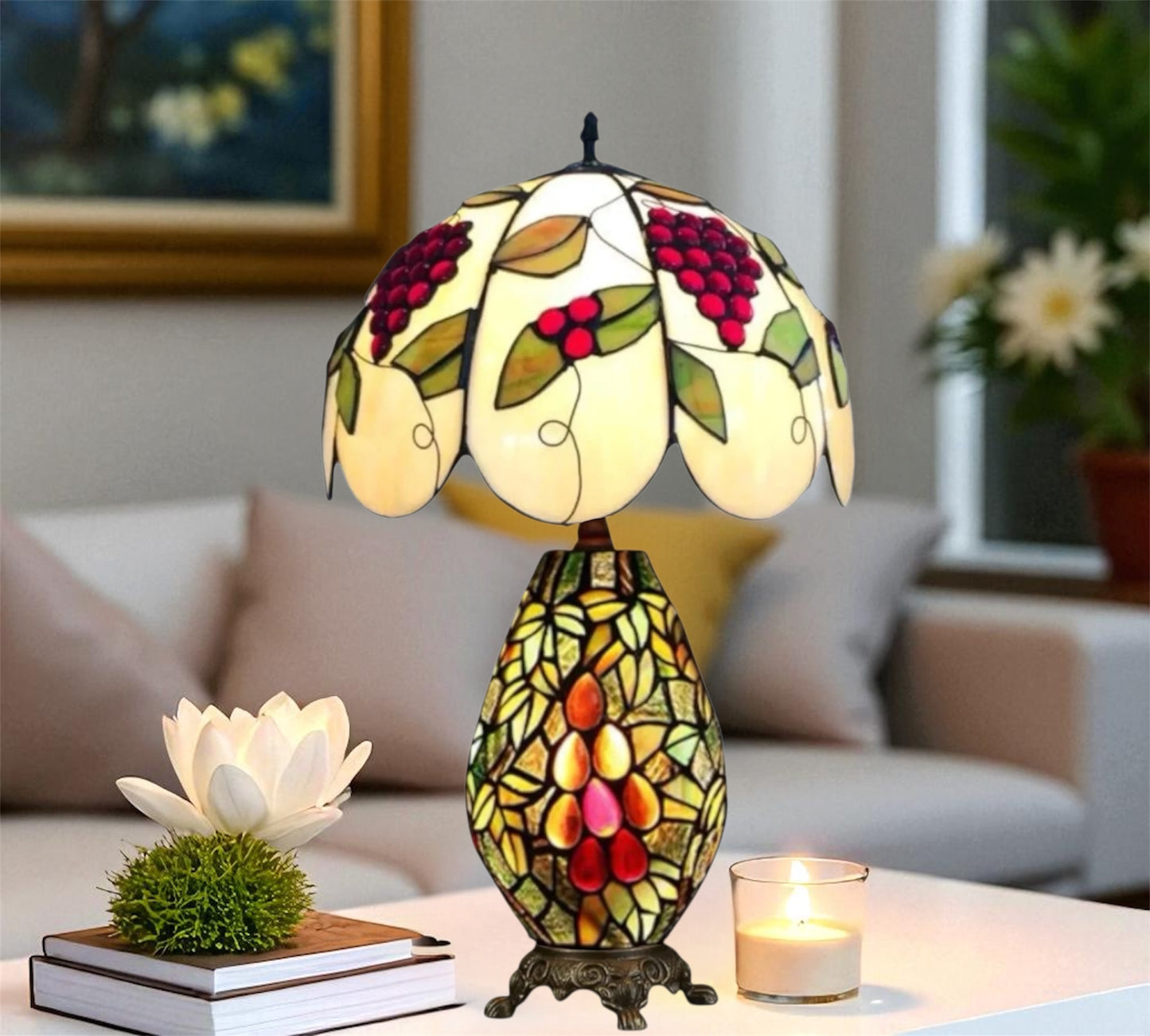 CDH 12" Tiffany Table Lamp (12722A)
