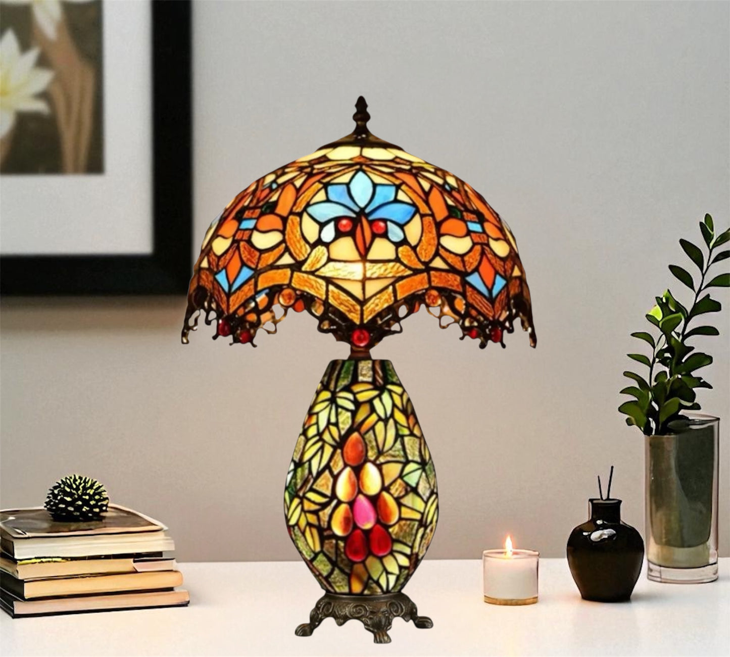 CDH 12" Tiffany Table Lamp (12011A)