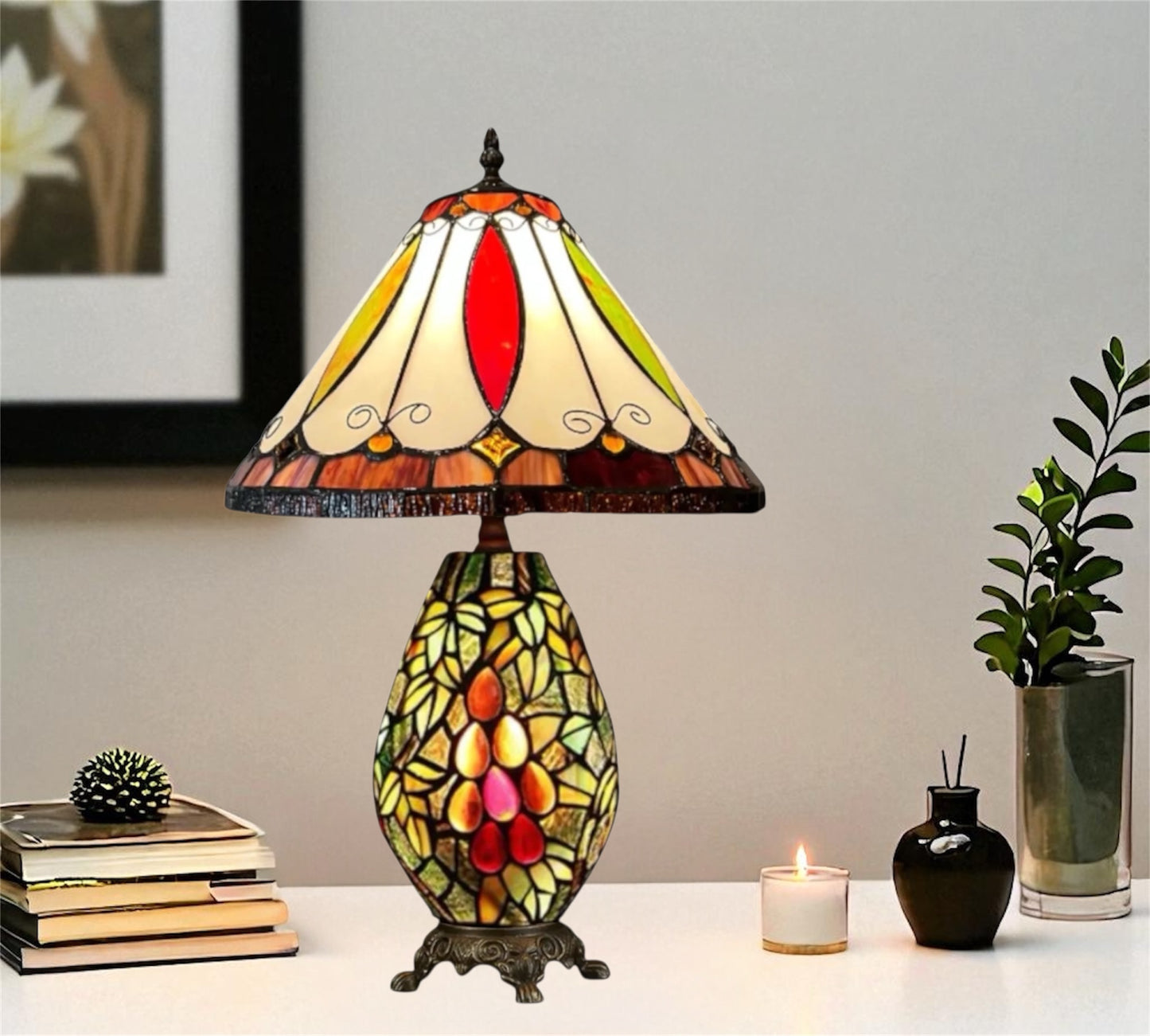 CDH 12" Tiffany Table Lamp (12002A)