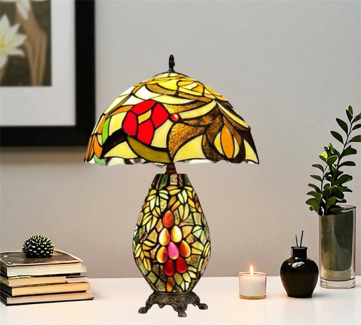 CDH 12" Tiffany Table Lamp (12727A)
