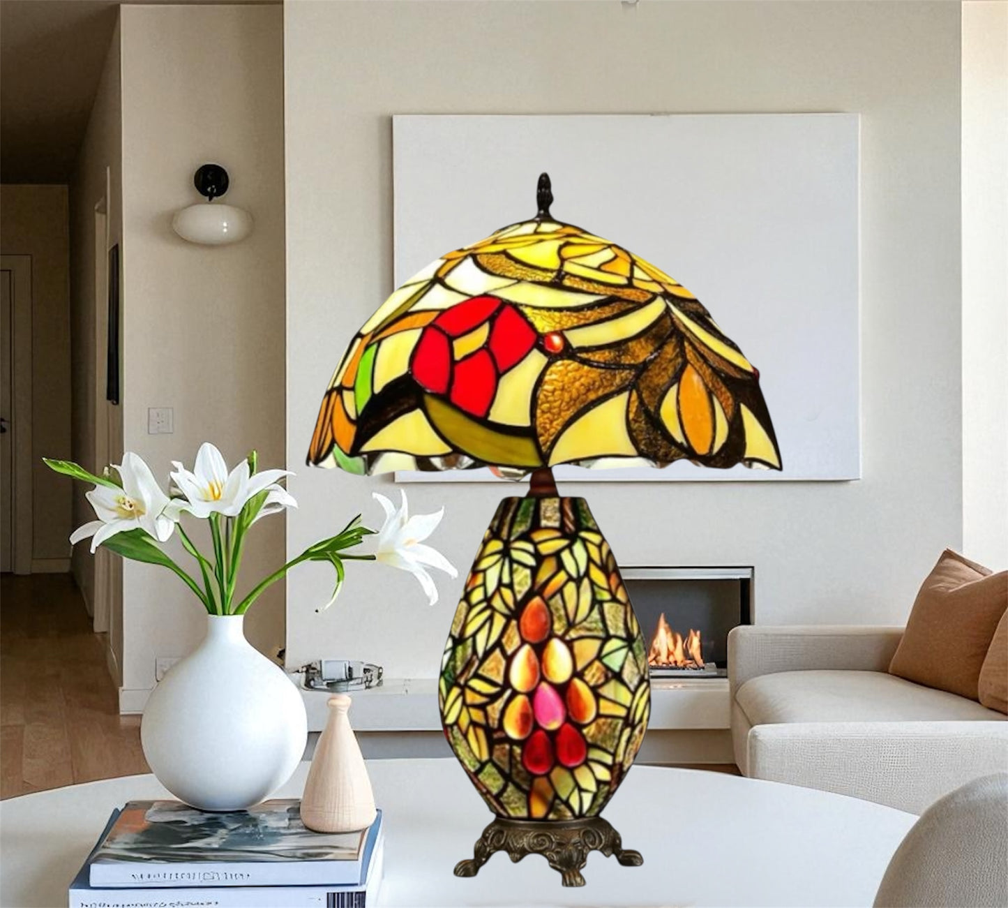 CDH 12" Tiffany Table Lamp (12727A)