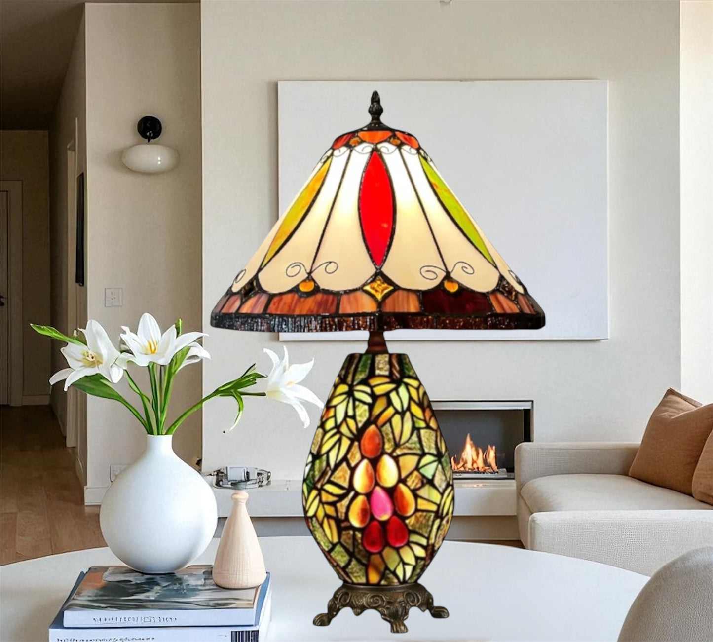 CDH 12" Tiffany Table Lamp (12002A)