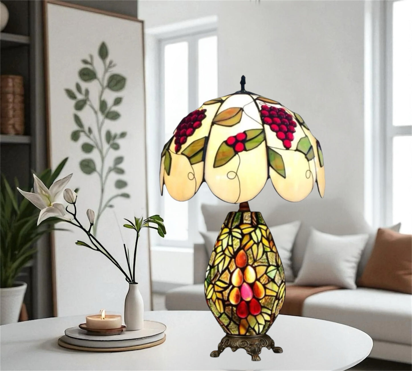 CDH 12" Tiffany Table Lamp (12722A)