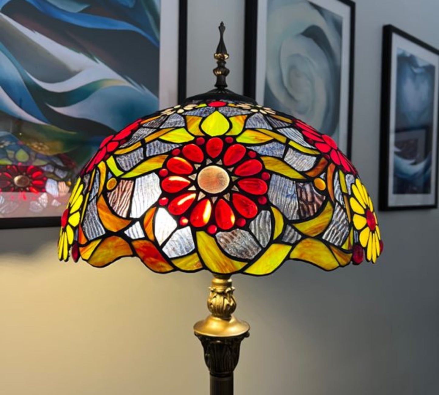 CDH 16" Tiffany Table Lamp 40cm Shade (15028)