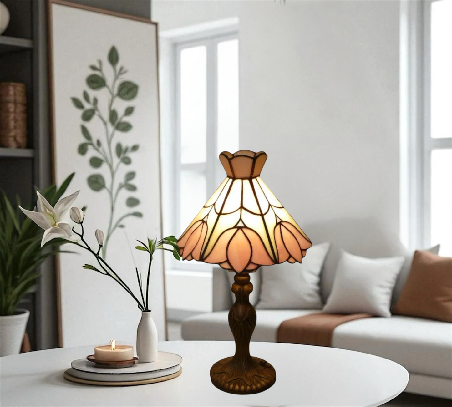 CDH 10" Tiffany Table Lamp with 20cm Shade (12300S)