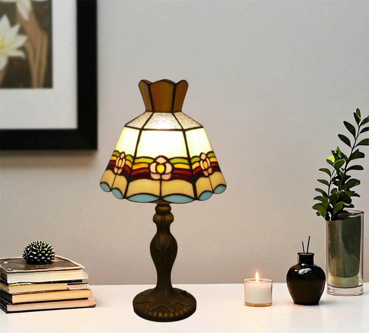 CDH 10" Tiffany Table Lamp with 20cm Shade (12301S)