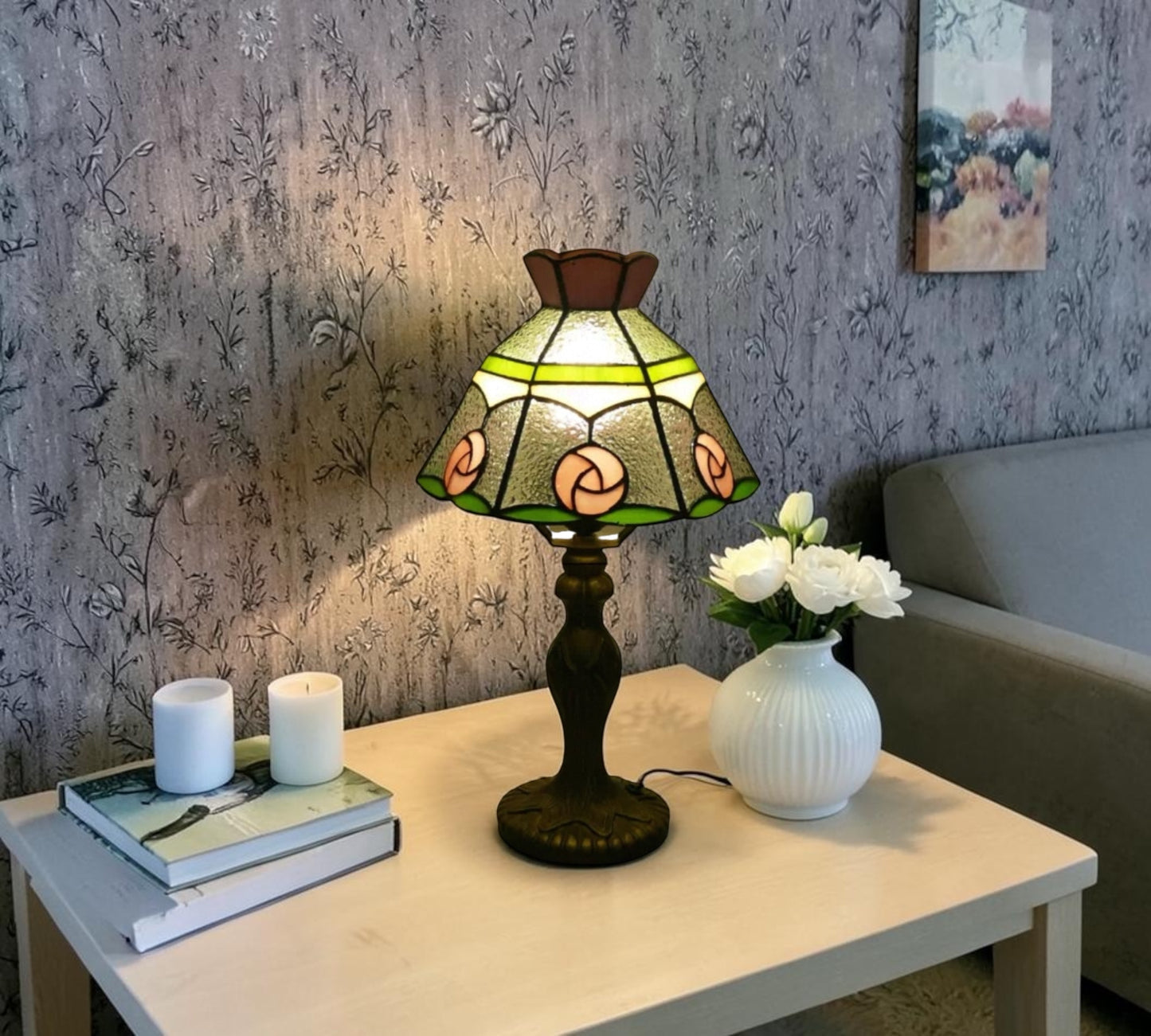 CDH 10" Tiffany Table Lamp with 20cm Shade (12302S)