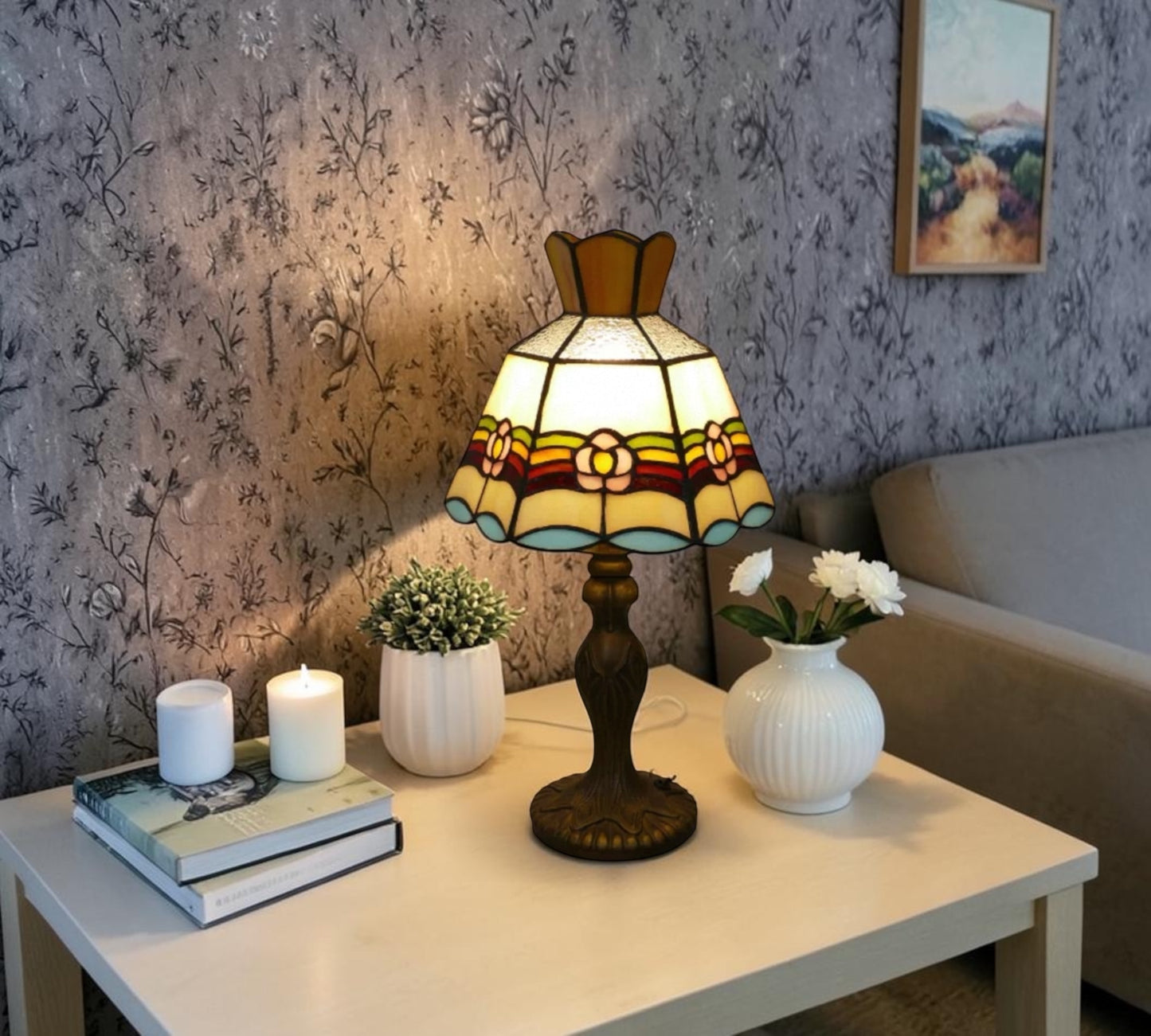 CDH 10" Tiffany Table Lamp with 20cm Shade (12301S)