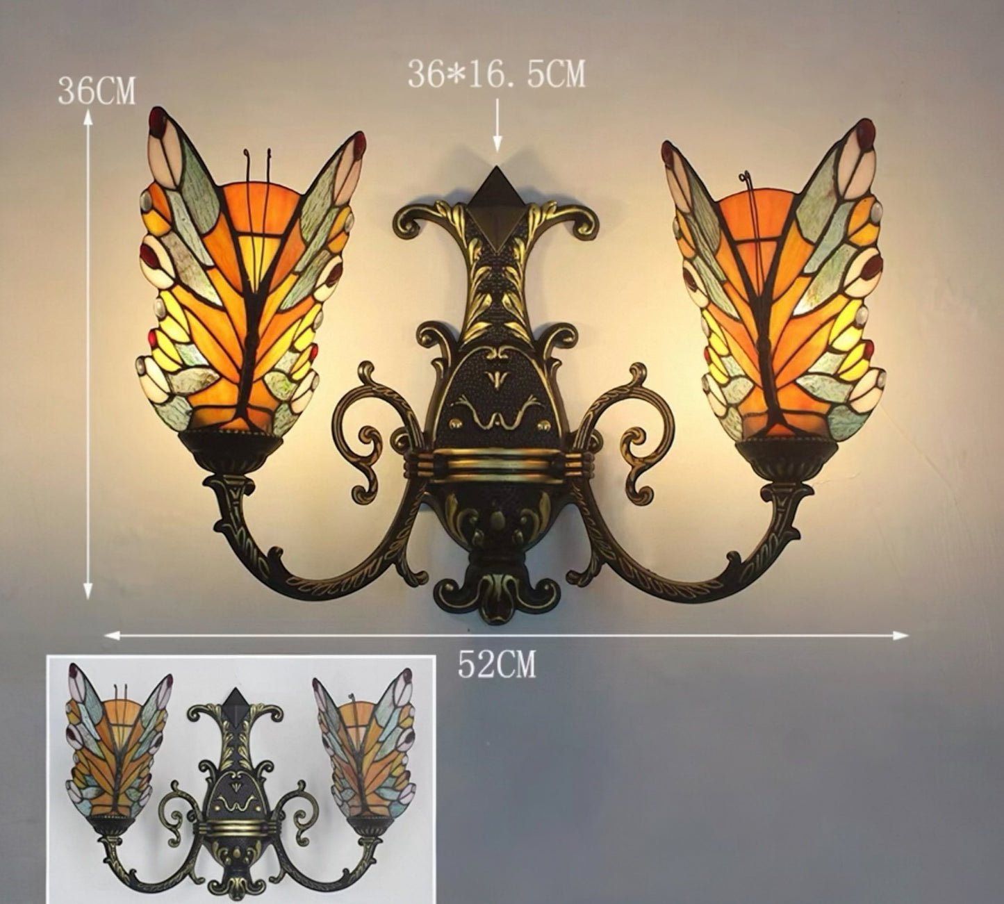 CDH Tiffany Wall Lights (26016WOD)