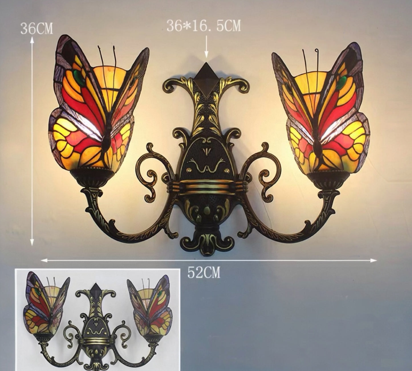 CDH Tiffany Wall Lights (26016WRD)