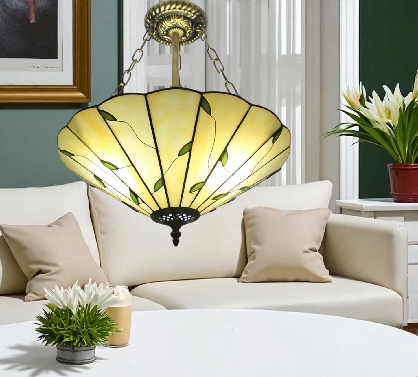 CDH 16" Tiffany Upright Lamp 40cm shade (16405XR)