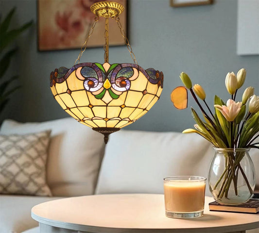 CDH 16" Tiffany Upright Lamp 40cm shade (16405XR)