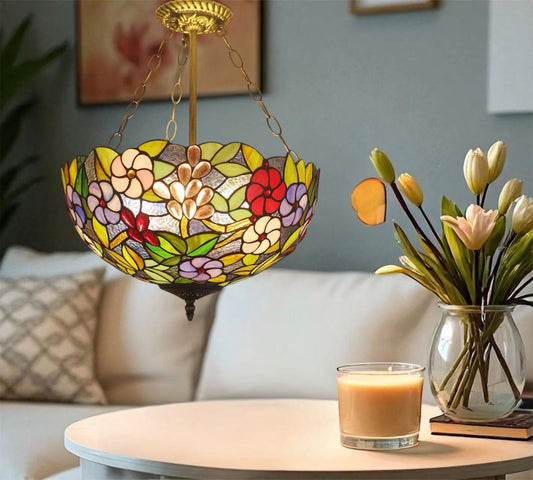 CDH 16" Tiffany Upright Lamp 40cm shade (16022CR)