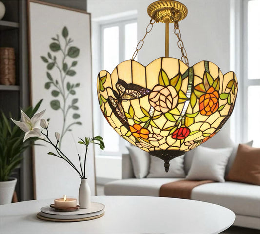 CDH 16" Tiffany Upright Lamp 40cm shade (16032CR)