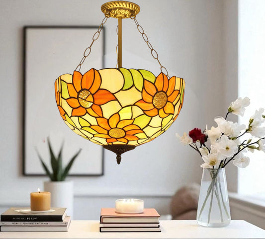 CDH 16" Tiffany Upright Lamp 40cm shade (16068CR)